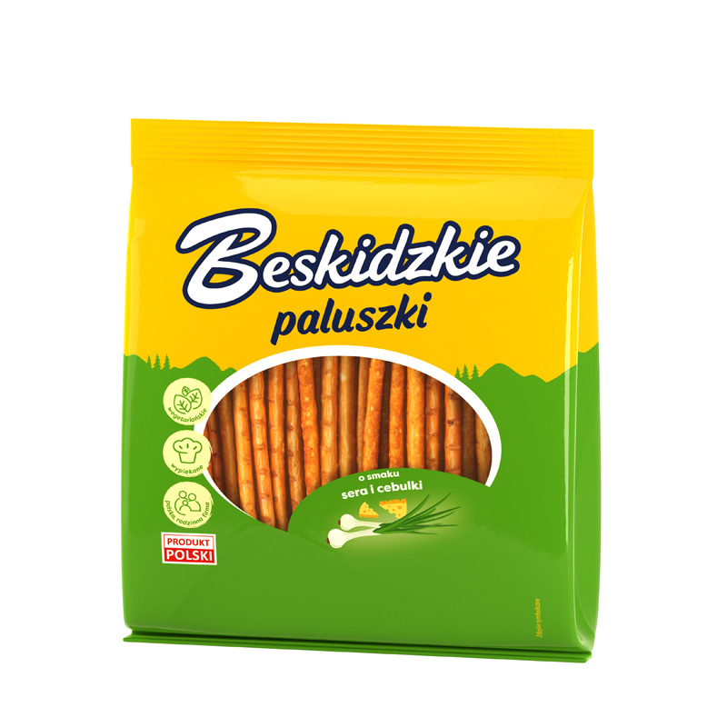 BESKIDZKIE Paluszki o smaku serowo cebulowym frisco.pl