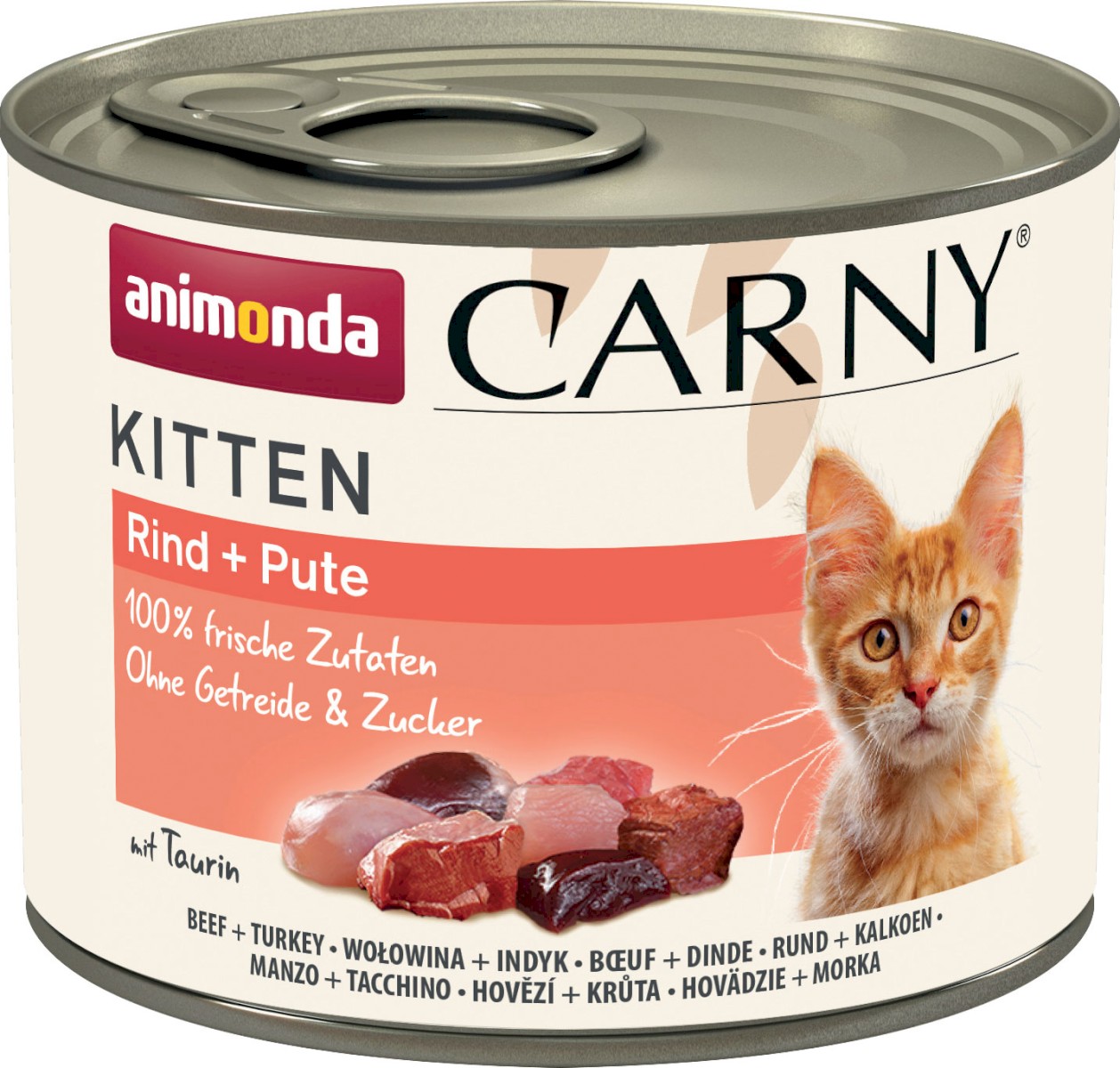 ANIMONDA Carny Kitten Mokry pokarm dla kociąt z wołowiną i indykiem, puszka