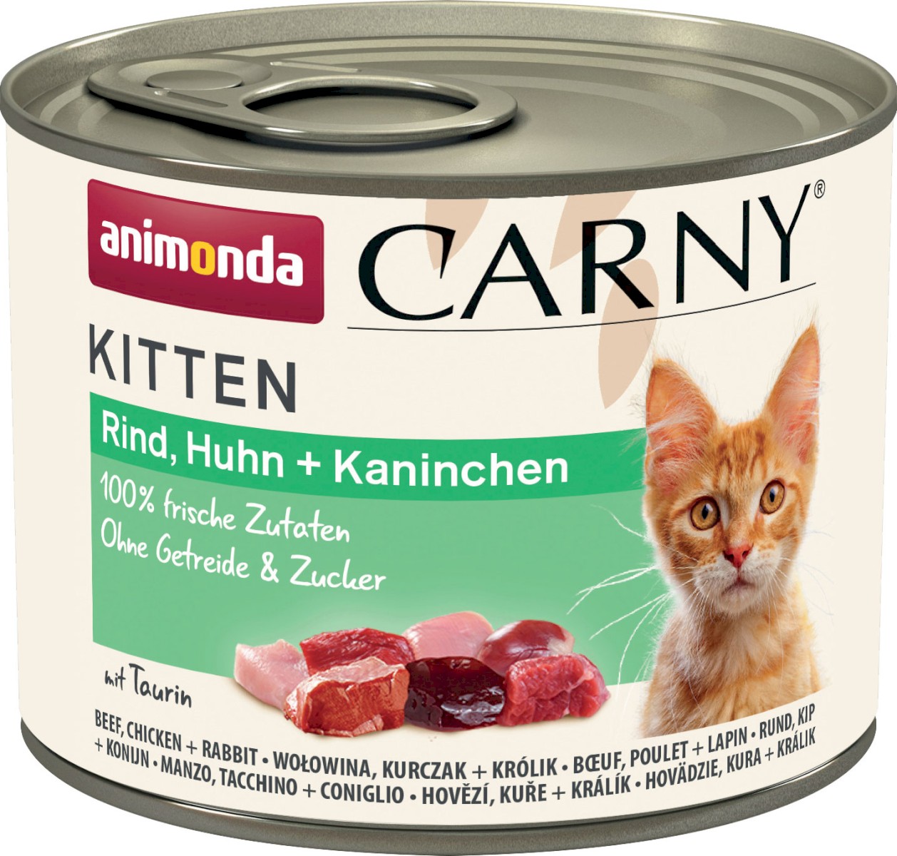 ANIMONDA Carny Kitten Mokry pokarm dla kotów z wołowiną kurczakiem i królikiem, puszka