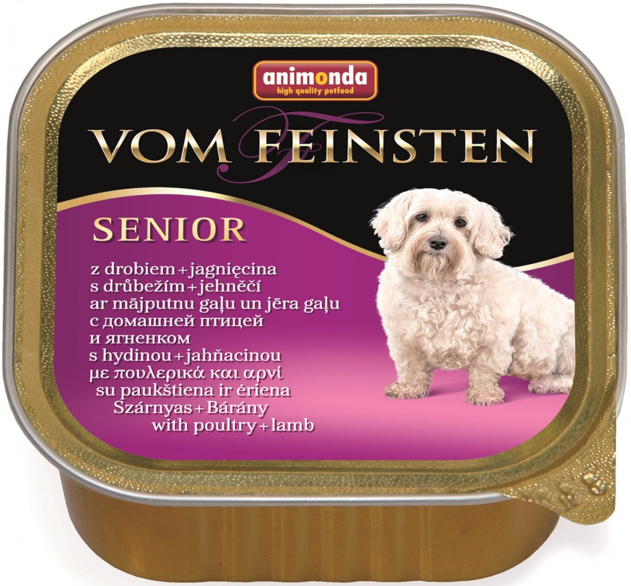 ANIMONDA Vom Feinsten Senior Mokry pokarm dla starszych psów małych ras z drobiem i jagnięciną