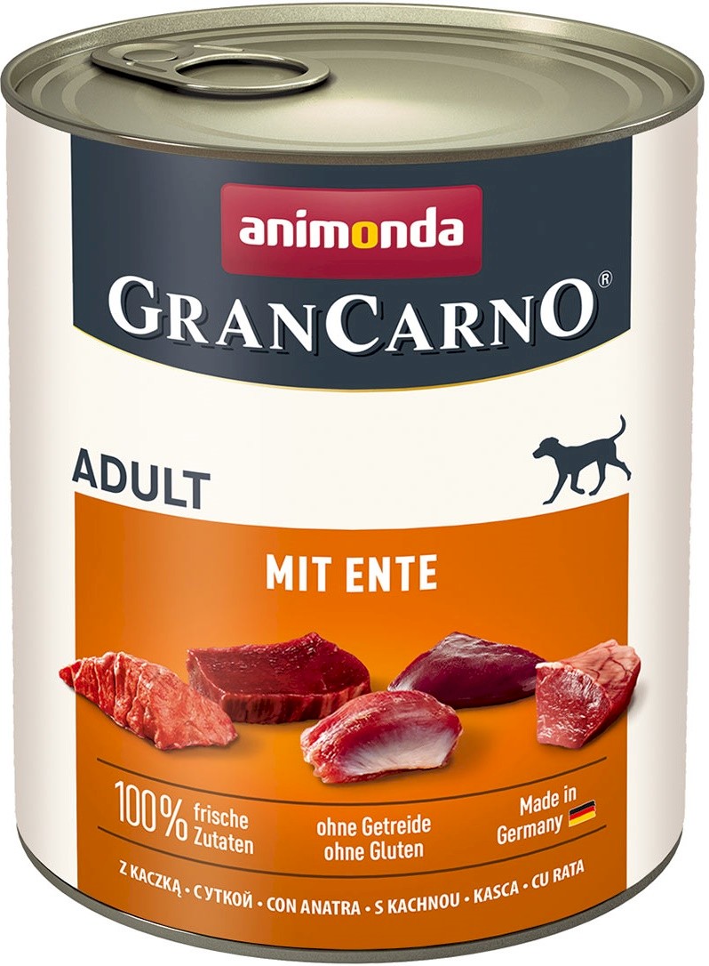 ANIMONDA Grancarno Adult Mokry pokarm dla dorosłych psów wszystkich ras z wieprzowiną i kaczką puszka