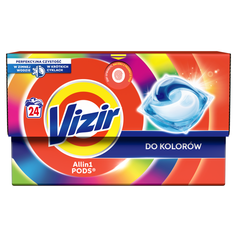 VIZIR ALL-in-1 PODS Kapsułki do prania kolorowych ubrań 24 szt.