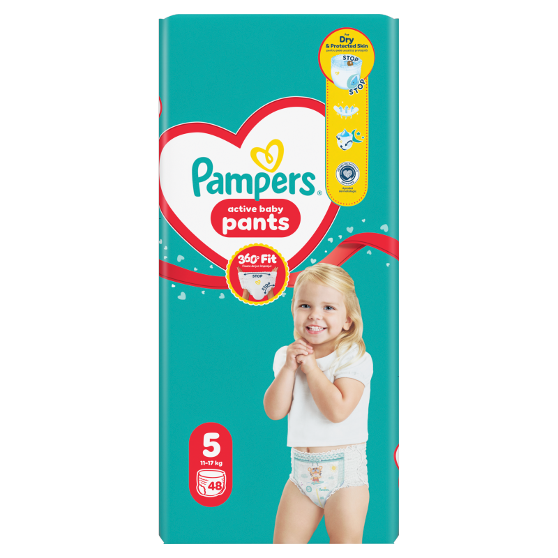 PAMPERS Pants Pieluchomajtki Rozmiar 5 (12-17kg) 48 szt