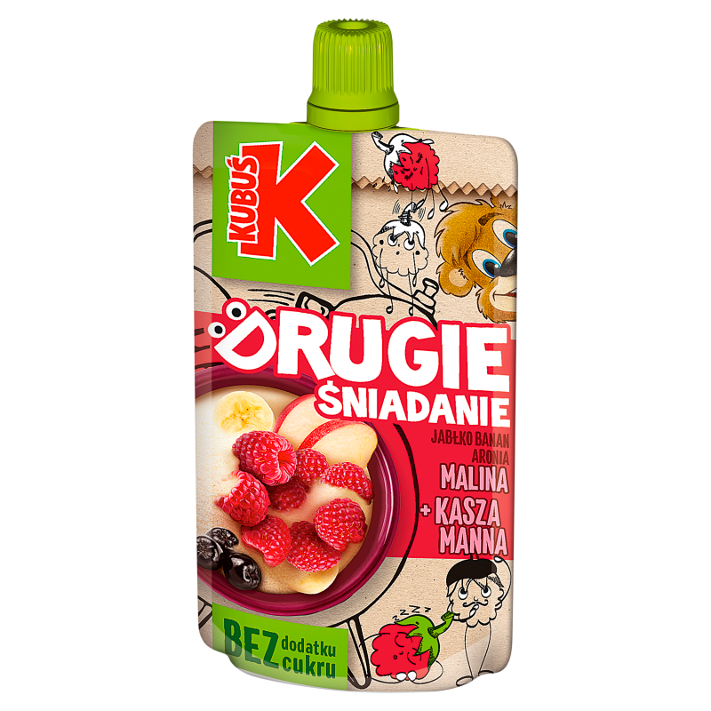 KUBUŚ Drugie śniadanie Mus jabłko banan aronia malina + kasza manna frisco.pl