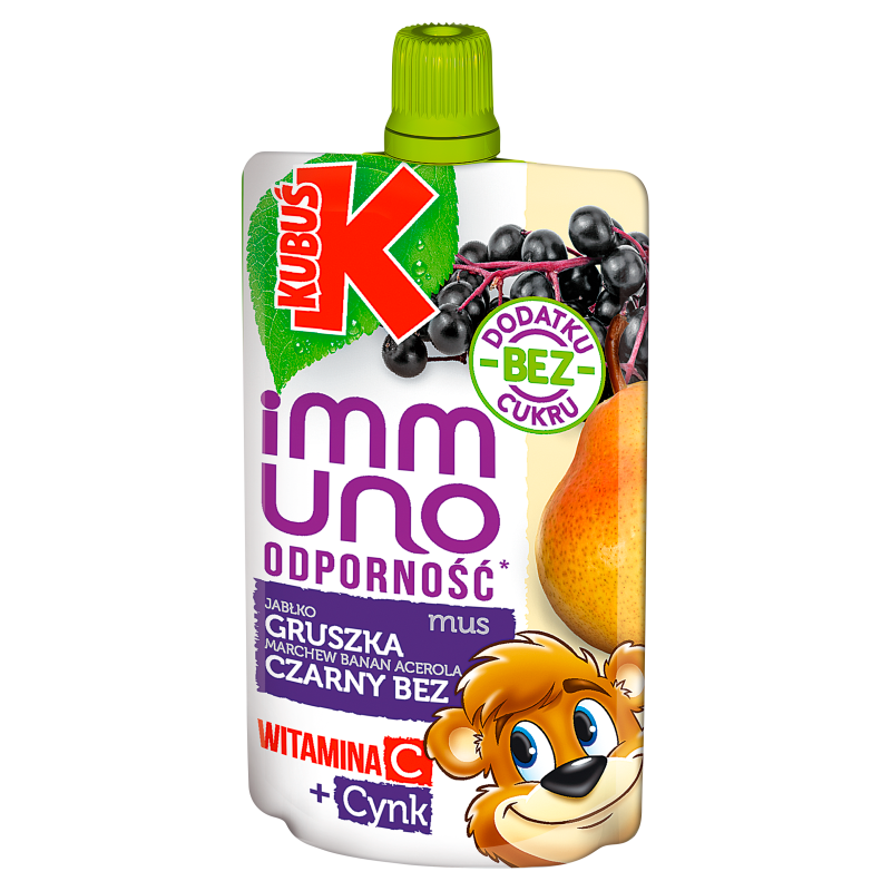 KUBUŚ Immuno mus gruszka czarny bez