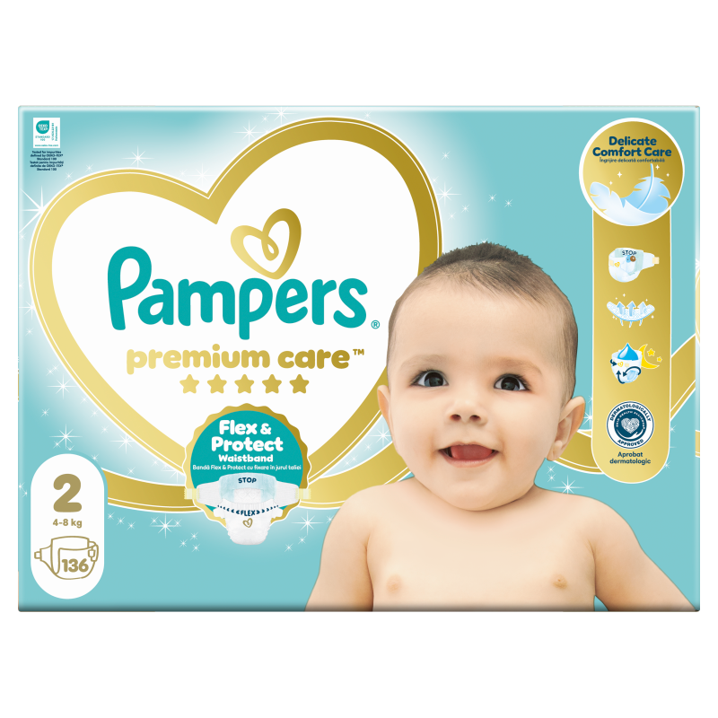 PAMPERS Premium Care Pieluchy Rozmiar 2 (4-8kg)