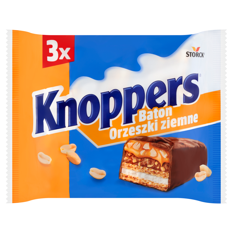 KNOPPERS Baton Orzeszki Ziemne Baton z orzeszki ziemnymi 3 szt. frisco.pl