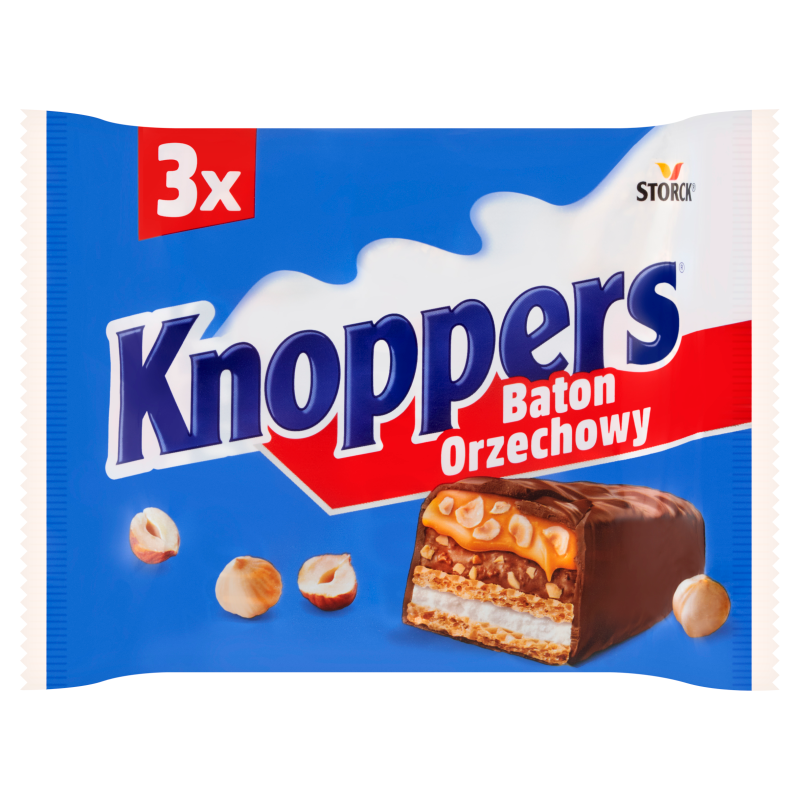 KNOPPERS Baton waflowy z nadzieniem orzechowym 3 szt. frisco.pl