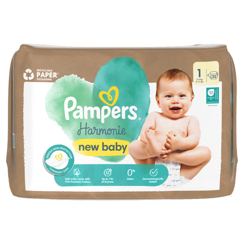 PAMPERS Harmonie Pieluchy Rozmiar 1 (2-5kg) frisco.pl