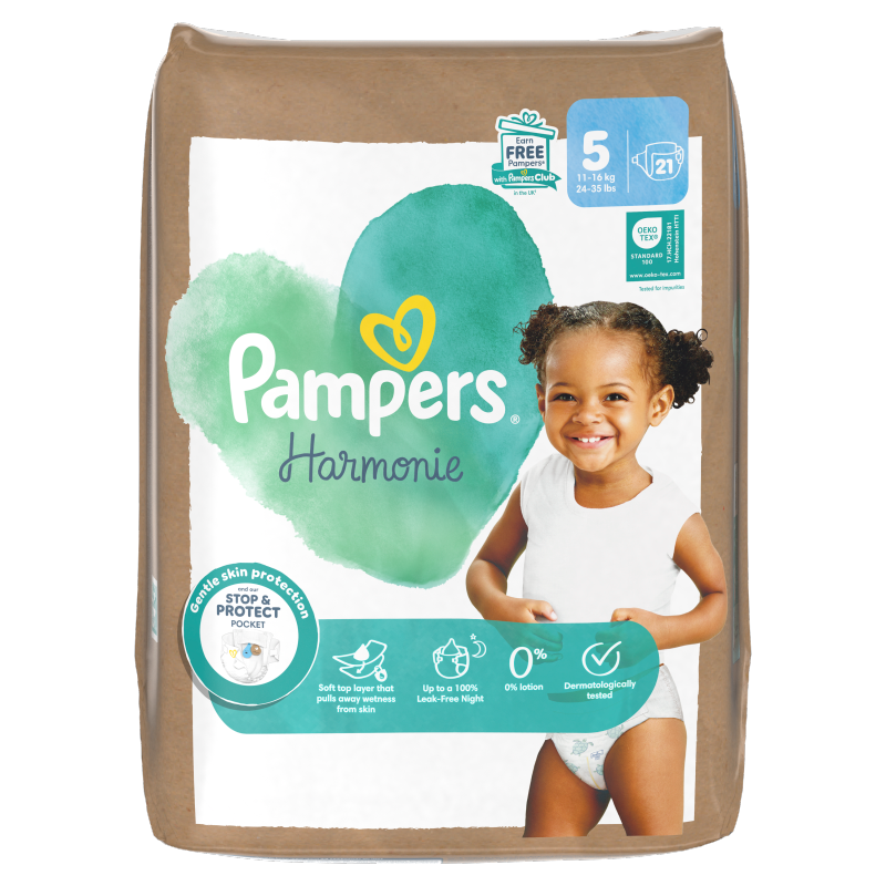 PAMPERS Harmonie Pieluchy Rozmiar 5 (11-16kg)