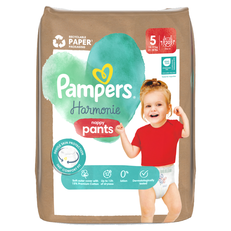 PAMPERS Harmonie Pieluchomajtki Rozmiar 5 (12-17kg)