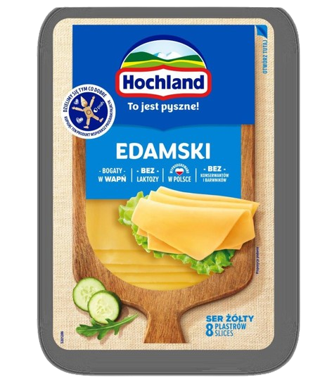 HOCHLAND Ser żółty Edamski 30% tłuszczu (plastry) frisco.pl