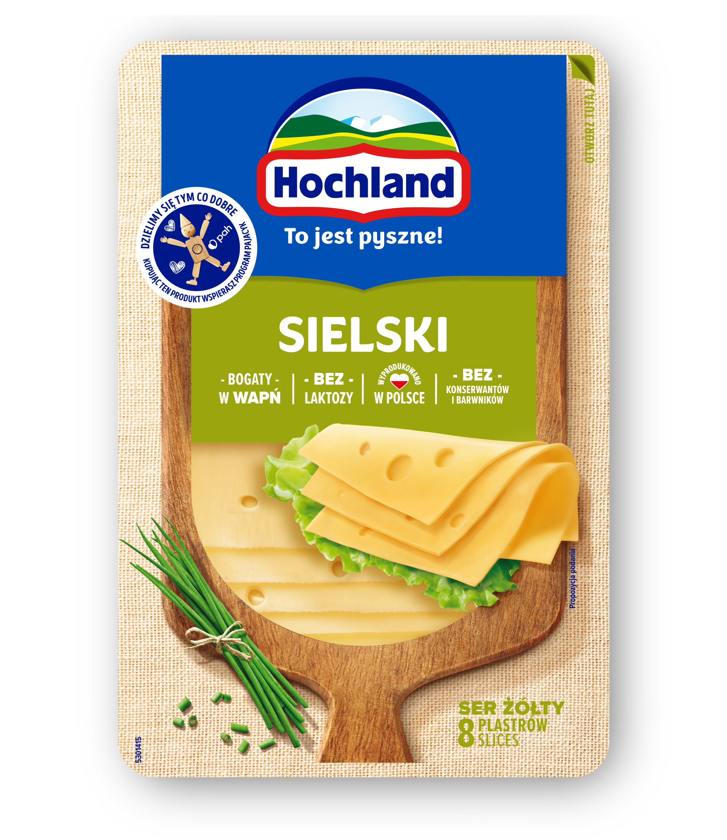 HOCHLAND Sielski Ser żółty klasyczny (plastry)