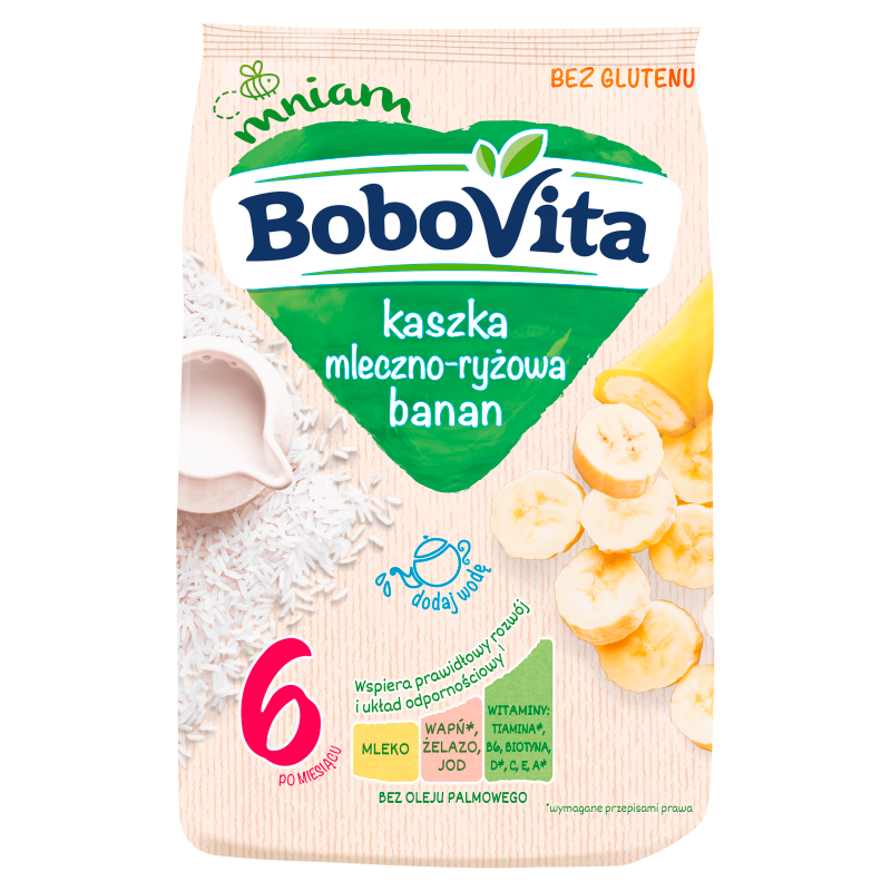 BOBOVITA Kaszka mleczno-ryżowa o smaku bananowym - po 4 miesiącu frisco.pl