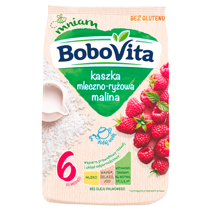 BOBOVITA Kaszka mleczno-ryżowa o smaku malinowym - po 4 miesiącu frisco.pl
