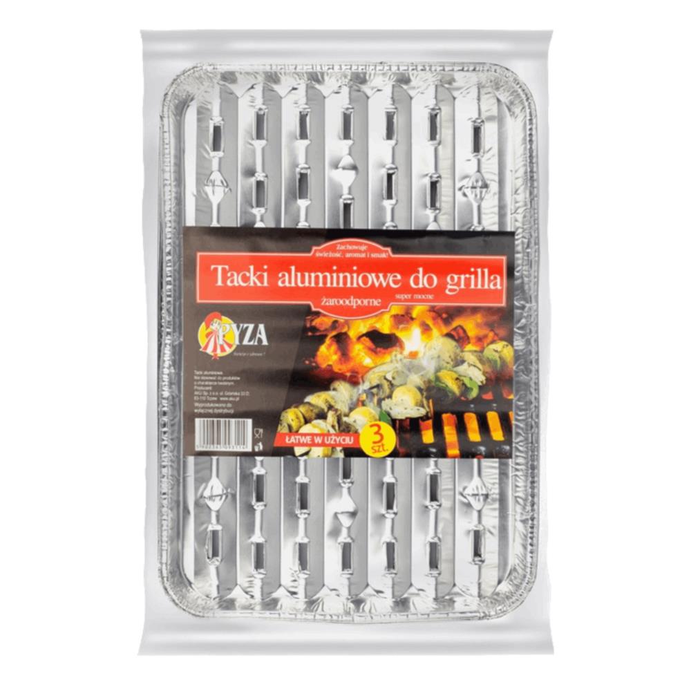 PYZA Tacka do grilla aluminiowa 3 szt.
