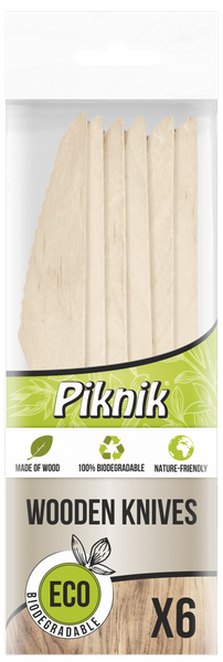 PIKNIK Noże drewniane 6 szt.
