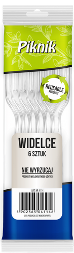 PIKNIK Widelce wielorazowe 6 szt.