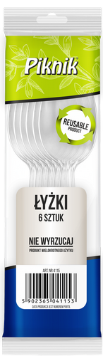 PIKNIK Łyżki wielorazowe 6 szt.