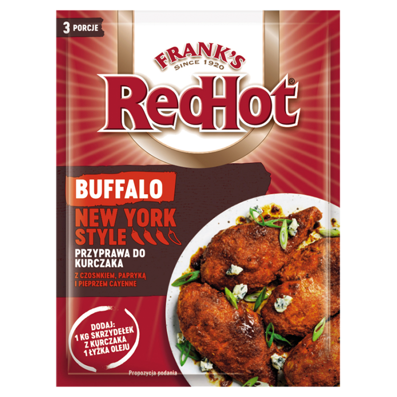 FRANK'S Red Hot Przyprawa do kurczaka BUFFALO z czosnkiem papryką i pieprzem cayenne (New York Style) frisco.pl