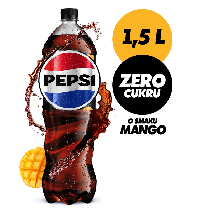 PEPSI-COLA MANGO Napój gazowany bez cukru