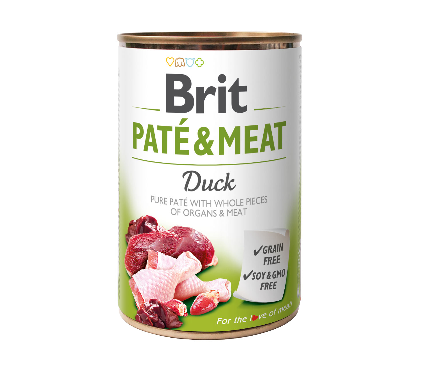 BRIT Pate & Meat Mokry pokarm dla dorosłych psów wszystkich ras bezzbożowy z kaczką puszka