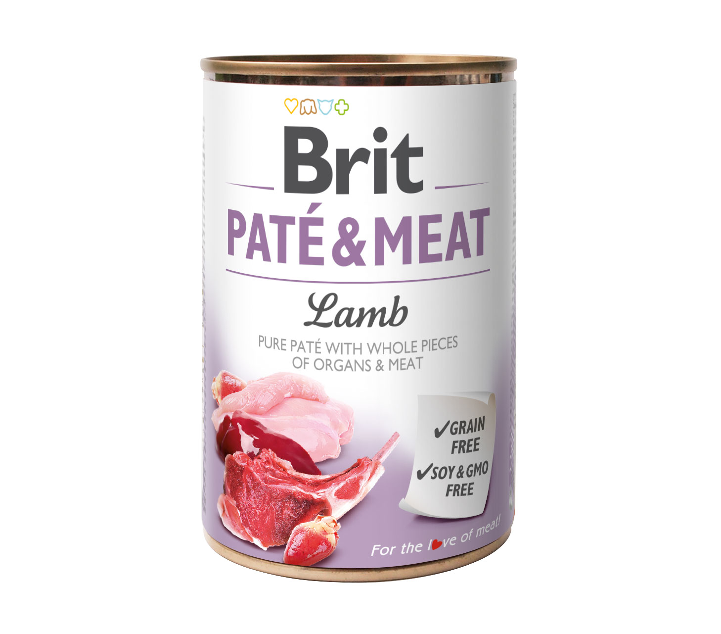 BRIT Pate & Meat Mokry pokarm dla dorosłych psów wszystkich ras bezzbożowy z jagnięciną puszka