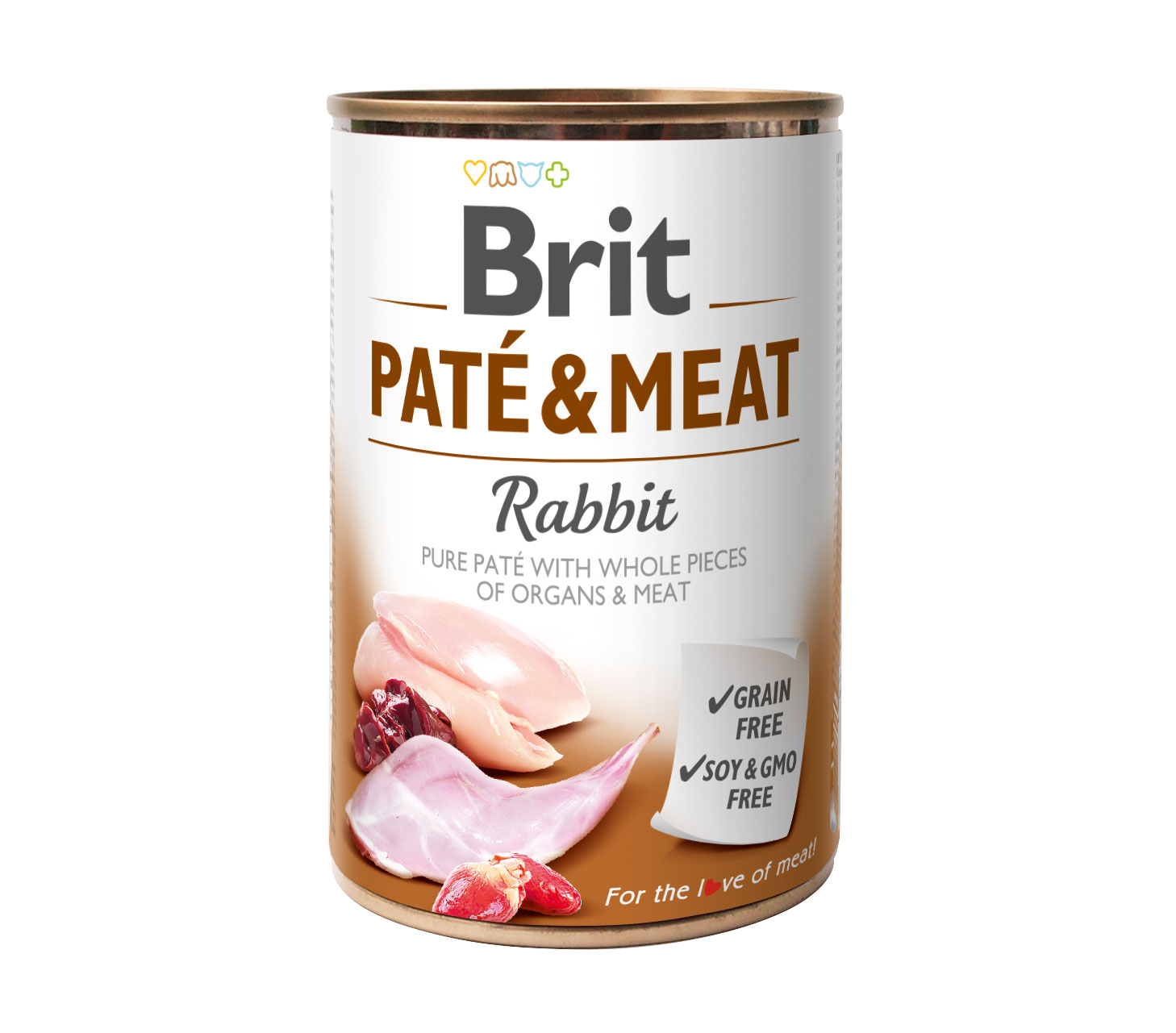 BRIT Pate & Meat Mokry pokarm dla dorosłych psów wszystkich ras bezzbożowy z królikiem puszka
