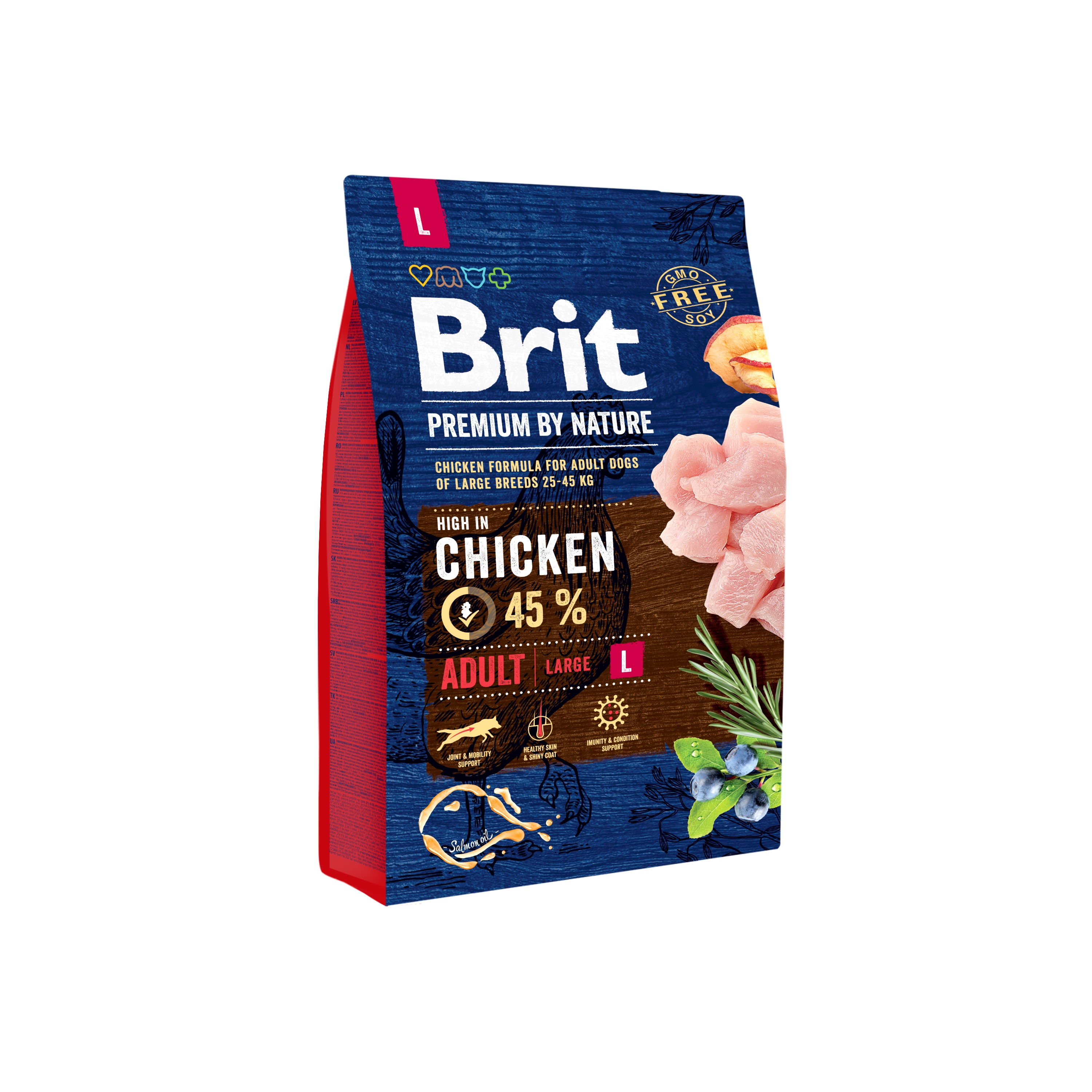 BRIT Premium By Nature Suchy pokarm dla dorosłych psów dużych ras z kurczakiem
