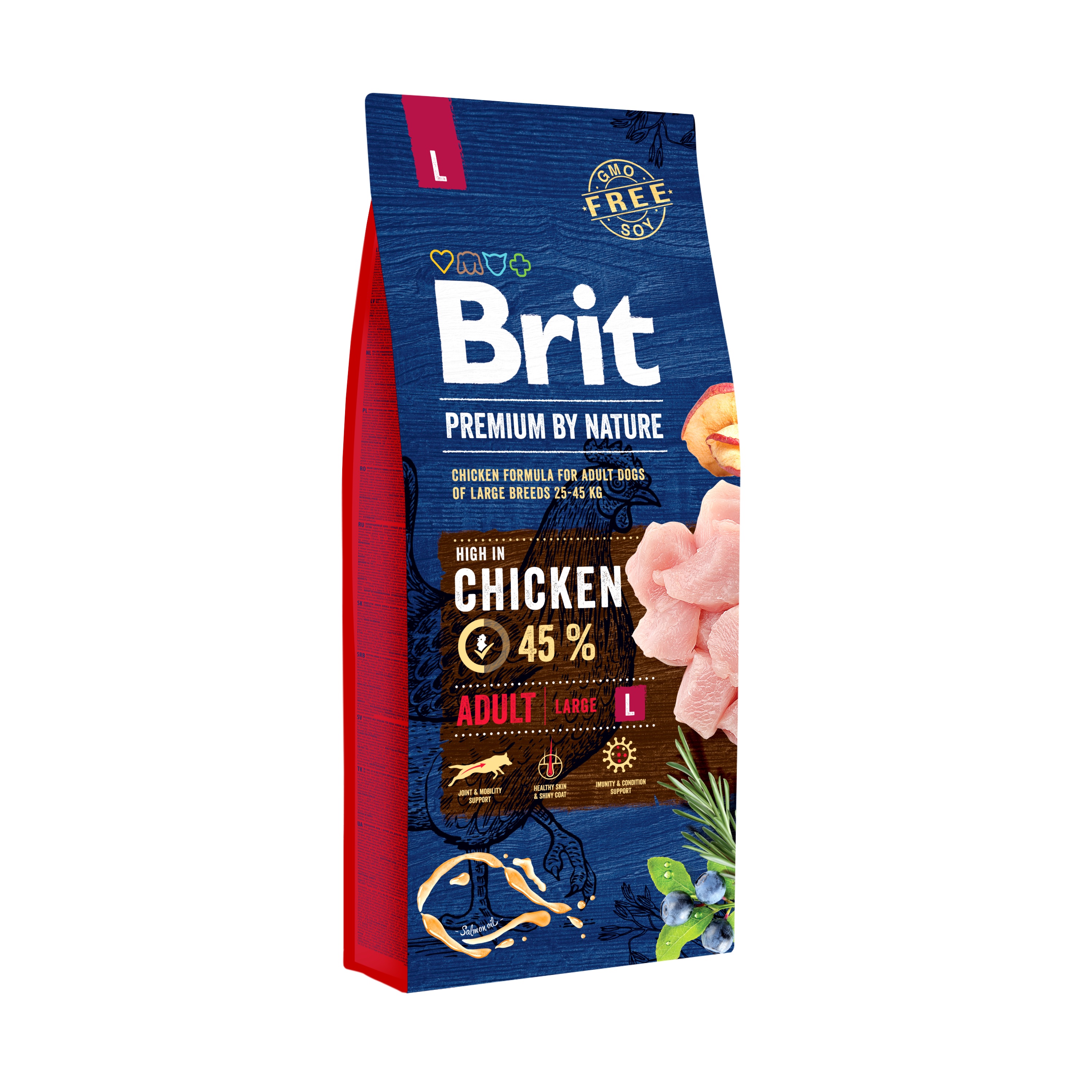 BRIT Premium By Nature Suchy pokarm dla dorosłych psów dużych ras z kurczakiem