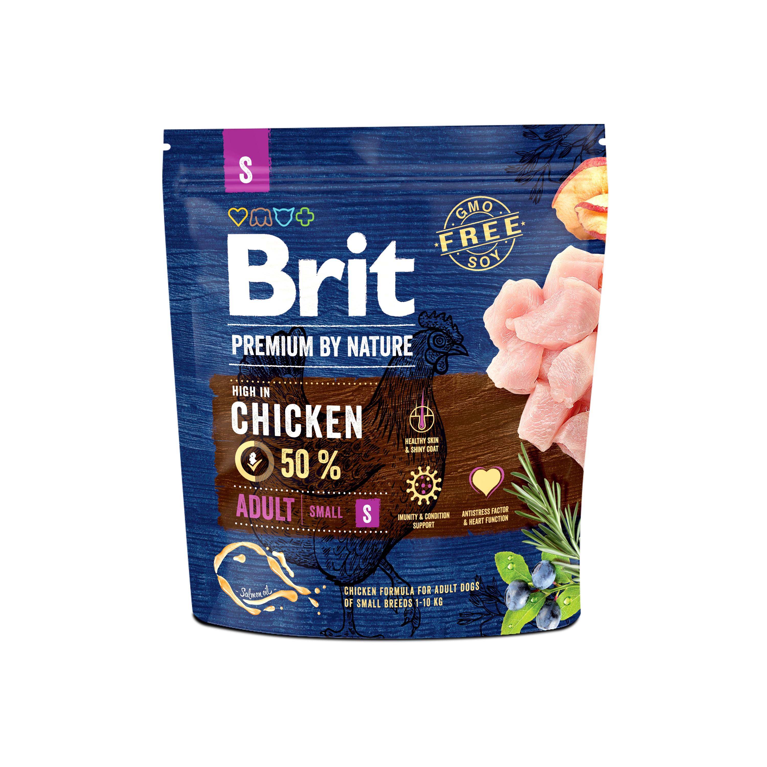 BRIT Premium By Nature Suchy pokarm dla dorosłych psów małych ras z kurczakiem