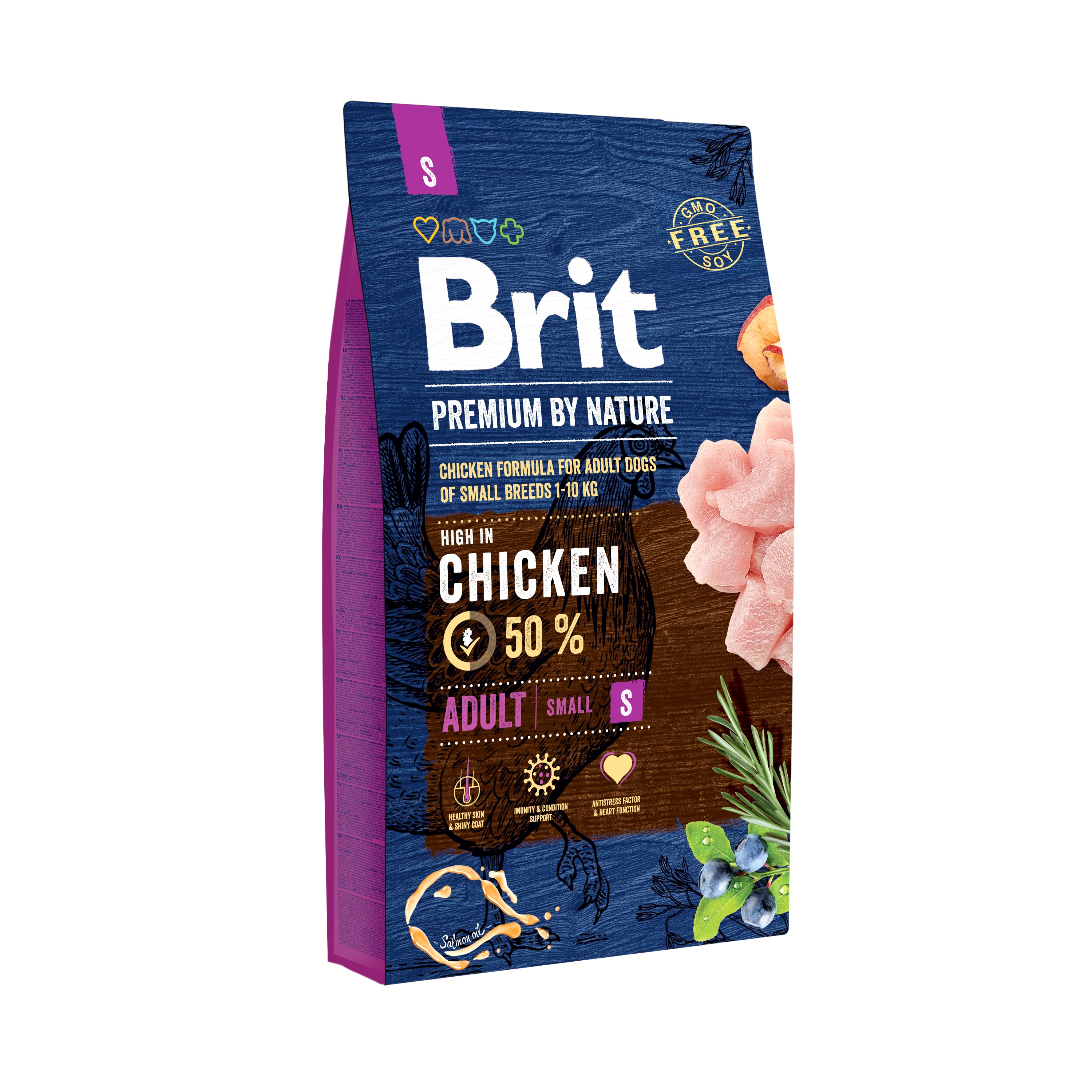 BRIT Premium By Nature Suchy pokarm dla dorosłych psów małych ras z kurczakiem