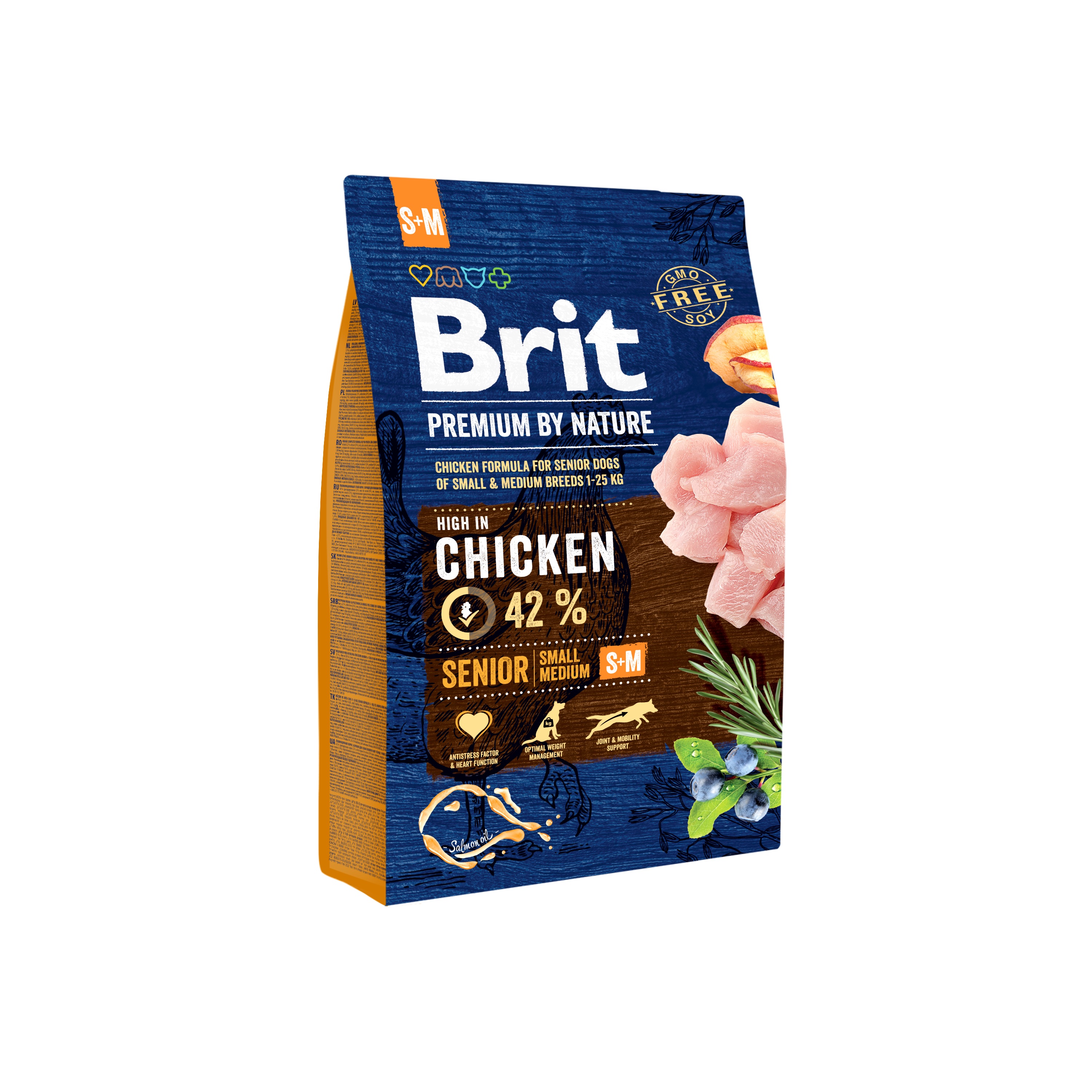 BRIT Premium By Nature Suchy pokarm dla starszych psów małych i średnich ras z kurczakiem