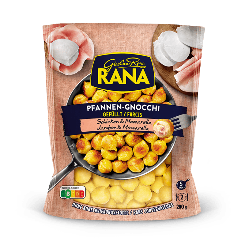 RANA Gnocchi ziemniaczane (świeże) z szynką i mozarellą - na patelnię