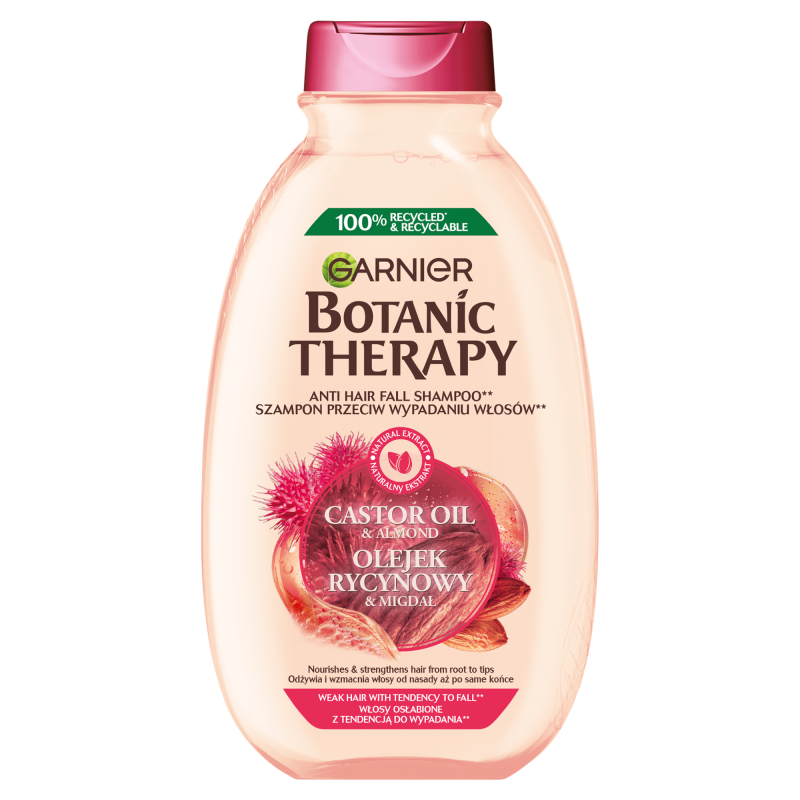 GARNIER Botanic Therapy Szampon do włosów osłabionych olejek rycynowy i migdał