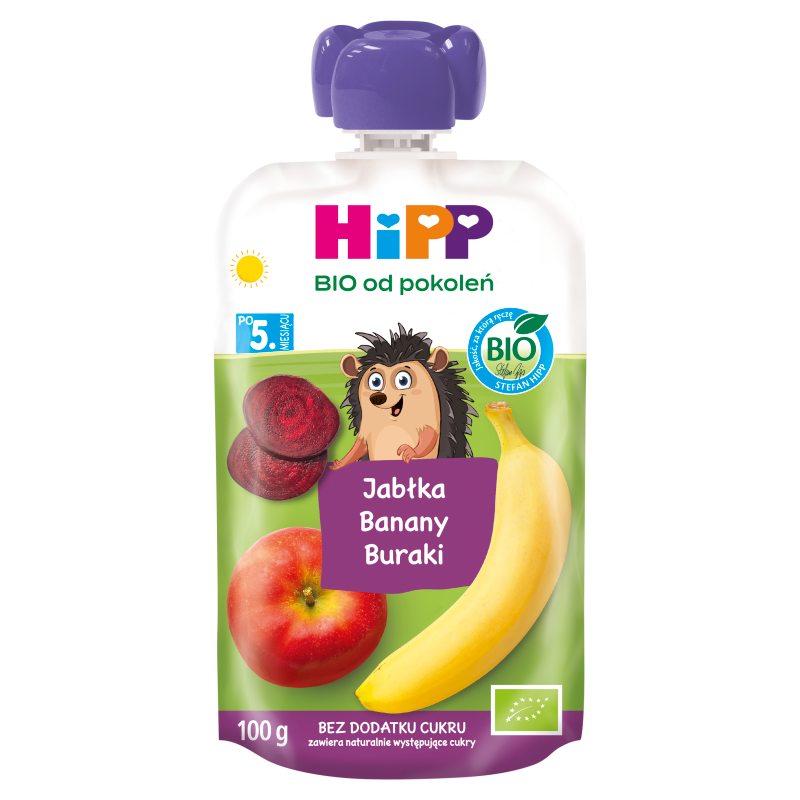 HIPP BIO od pokoleń Mus jabłka-banany-buraki po 5 miesiącu frisco.pl