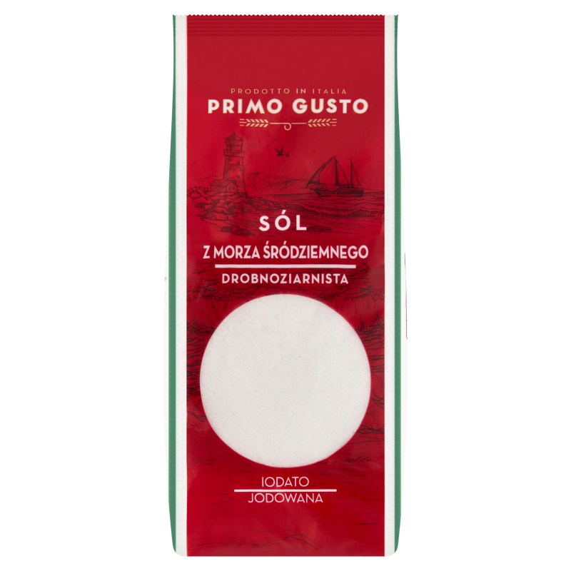 PRIMO GUSTO Sól drobnoziarnista z Morza Śródziemnego (jodowana)