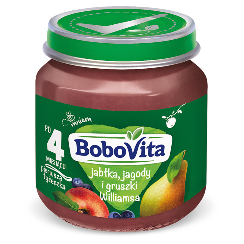 BOBOVITA Deserek Jabłka, jagody i gruszki Williamsa - po 4 miesiącu frisco.pl