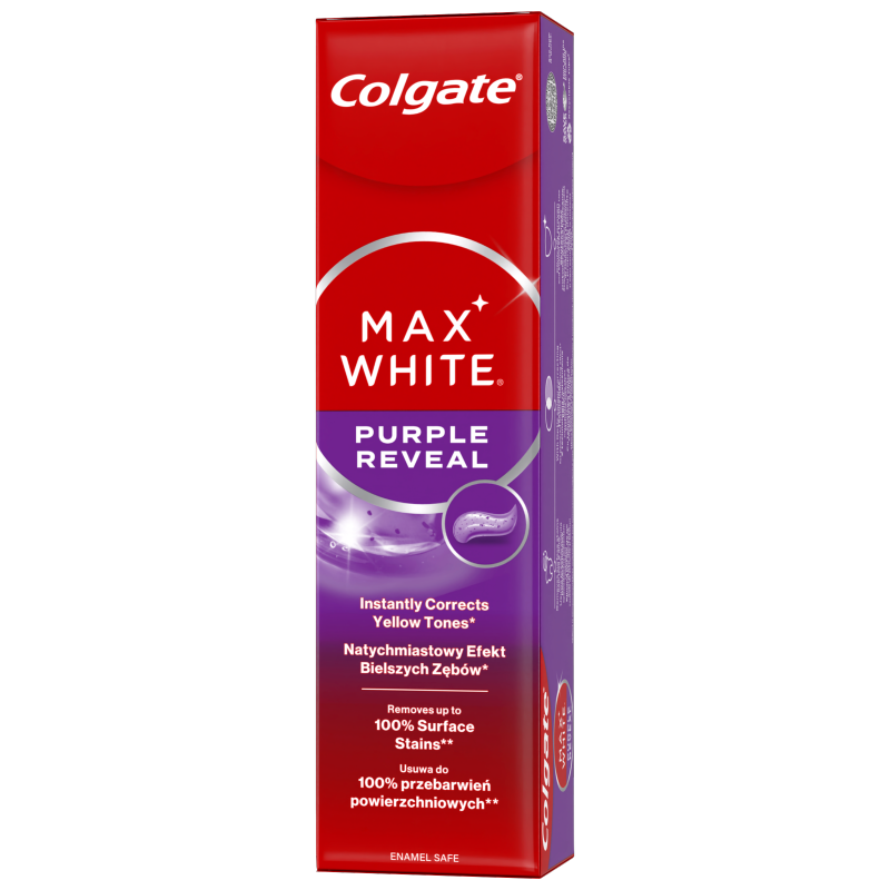 COLGATE Max White Wybielająca pasta do zębów Purple Reveal frisco.pl
