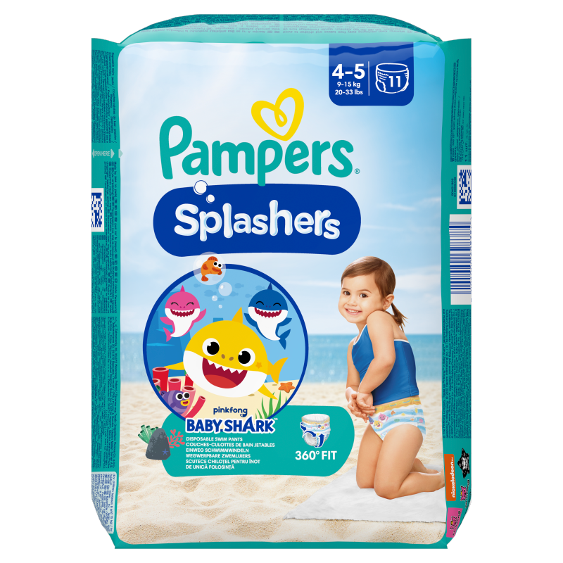 PAMPERS Splashers Jednorazowe pieluchy do pływania Rozmiar 4-5 11 szt. frisco.pl