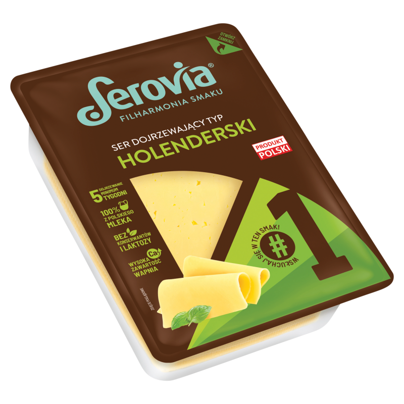 SEROVIA Ser żółty dojrzewający typ holenderski (plastry)