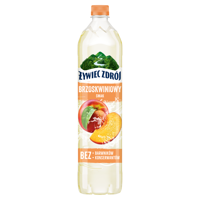 ŻYWIEC ZDRÓJ Z NUTĄ Brzoskwini Napój niegazowany o smaku brzoskwini