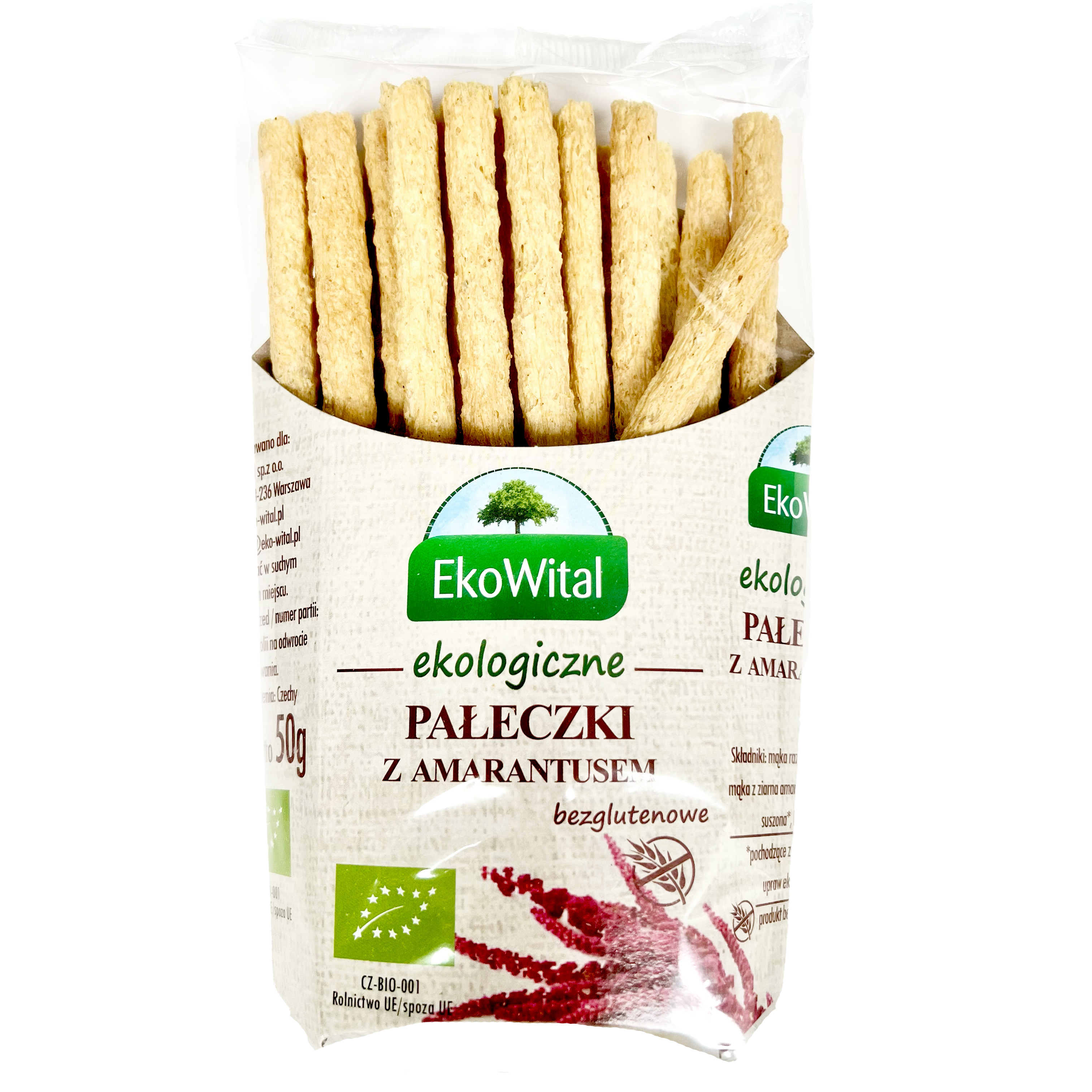 EKO WITAL Pałeczki z amarantusem bezglutenowe BIO