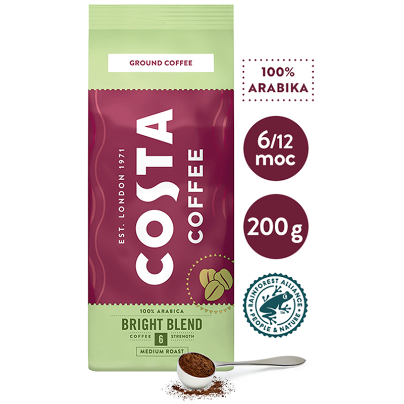COSTA COFFEE Bright Blend Medium Roast Kawa mielona frisco.pl