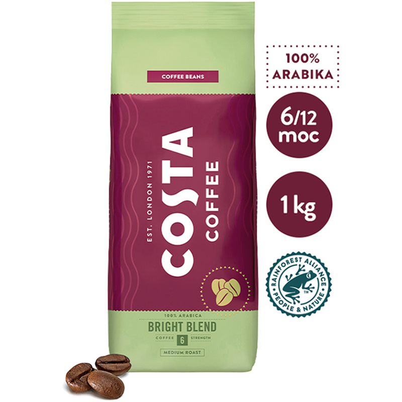 COSTA COFFEE Bright Blend Medium Roast Kawa ziarnista frisco.pl
