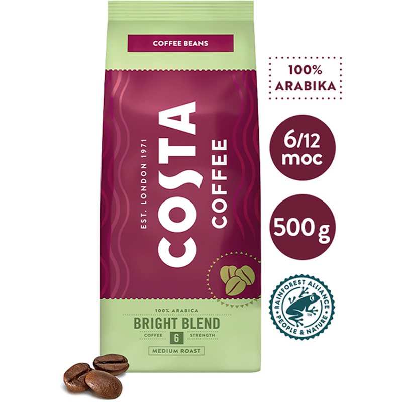 COSTA COFFEE Bright Blend Medium Roast Kawa ziarnista frisco.pl