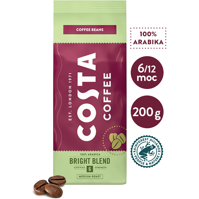 COSTA COFFEE Bright Blend Medium Roast Kawa ziarnista frisco.pl