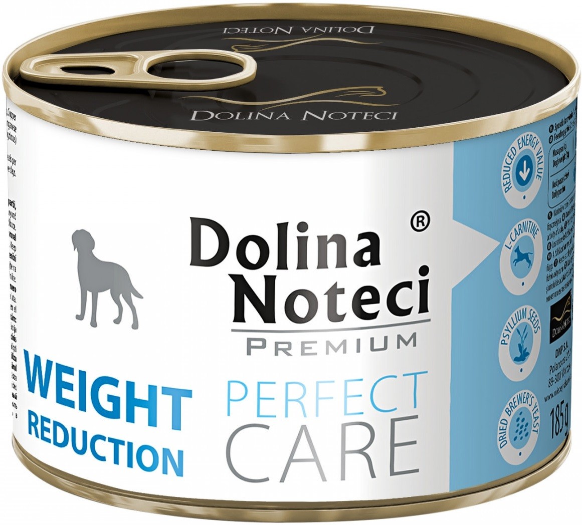 DOLINA NOTECI Premium Perfect Care Mokry pokarm dla dorosłych psów wszystkich z tendencją do tycia lub mało aktywnych - Weight Reduction puszka