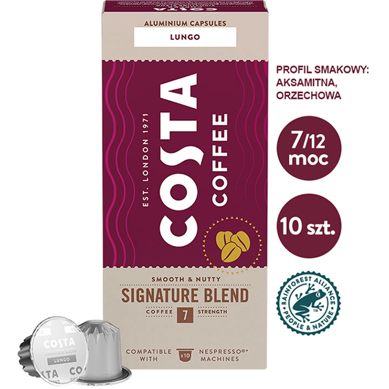 COSTA COFFEE Signature Blend Lungo kawa w kapsułkach (10 kapsułek) frisco.pl
