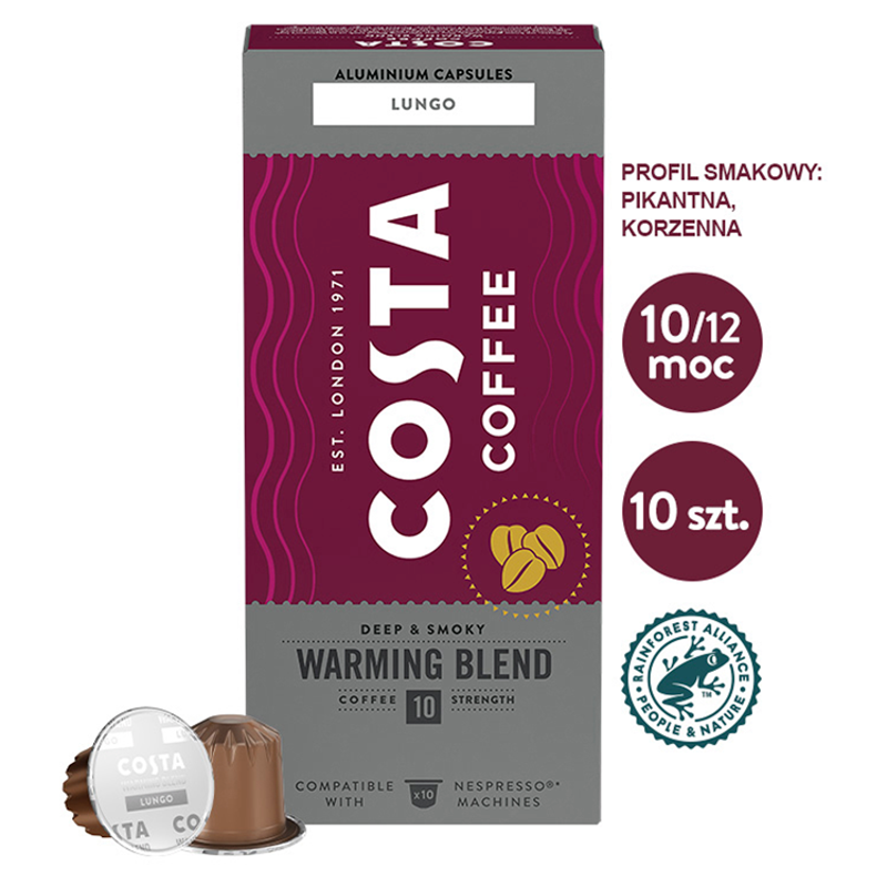 COSTA COFFEE Warming Blend Lungo kawa w kapsułkach (10 kapsułek) frisco.pl